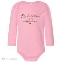 My Birthstone Is A Coffee Bean Funny Coffee Lover Baby Long Sleeve Bodysuit thumb 0