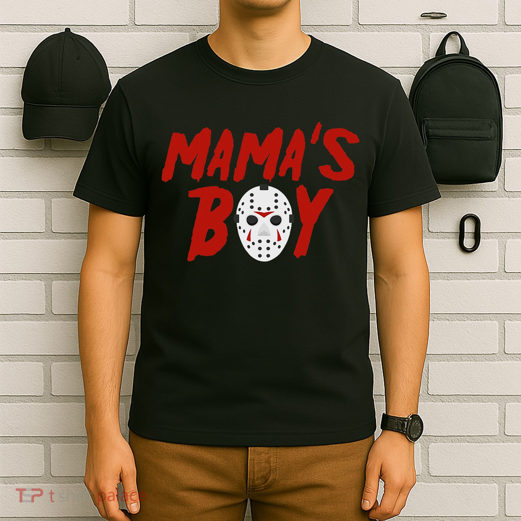 Mama´s Boy I Wish It Was Friday Halloween T-Shirt