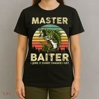 Master Baiter I Jerk It Every Chance I Get Funny Fishing T-Shirt thumb 4