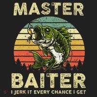 Master Baiter I Jerk It Every Chance I Get Funny Fishing Beanie thumb 2
