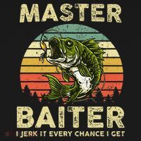 Master Baiter I Jerk It Every Chance I Get Funny Fishing Mousepad thumb 1