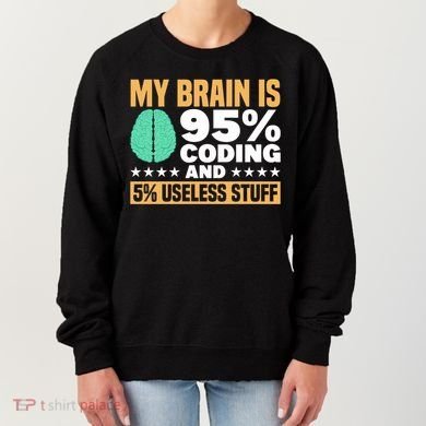 My Brain Is 95% Coding 5% Useless Stuff Great Gift Women's Sweatshirt
