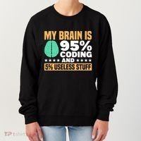 My Brain Is 95% Coding 5% Useless Stuff Great Gift Women's Sweatshirt thumb 0