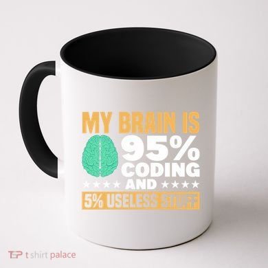My Brain Is 95% Coding 5% Useless Stuff Great Gift Coffee Mug