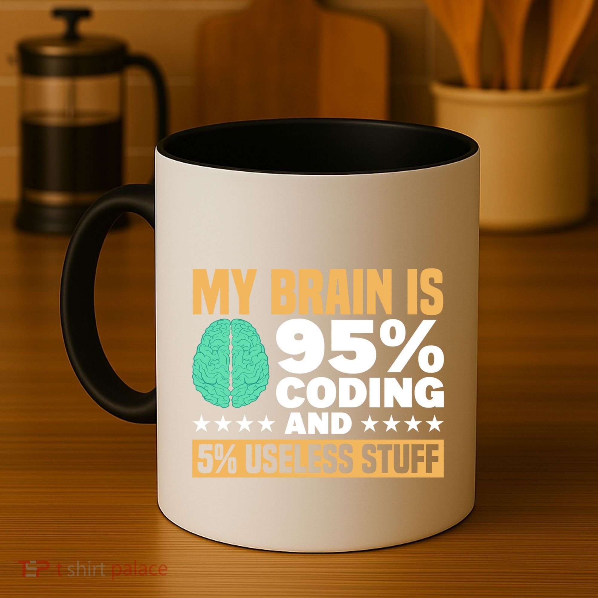 My Brain Is 95% Coding 5% Useless Stuff Great Gift Coffee Mug
