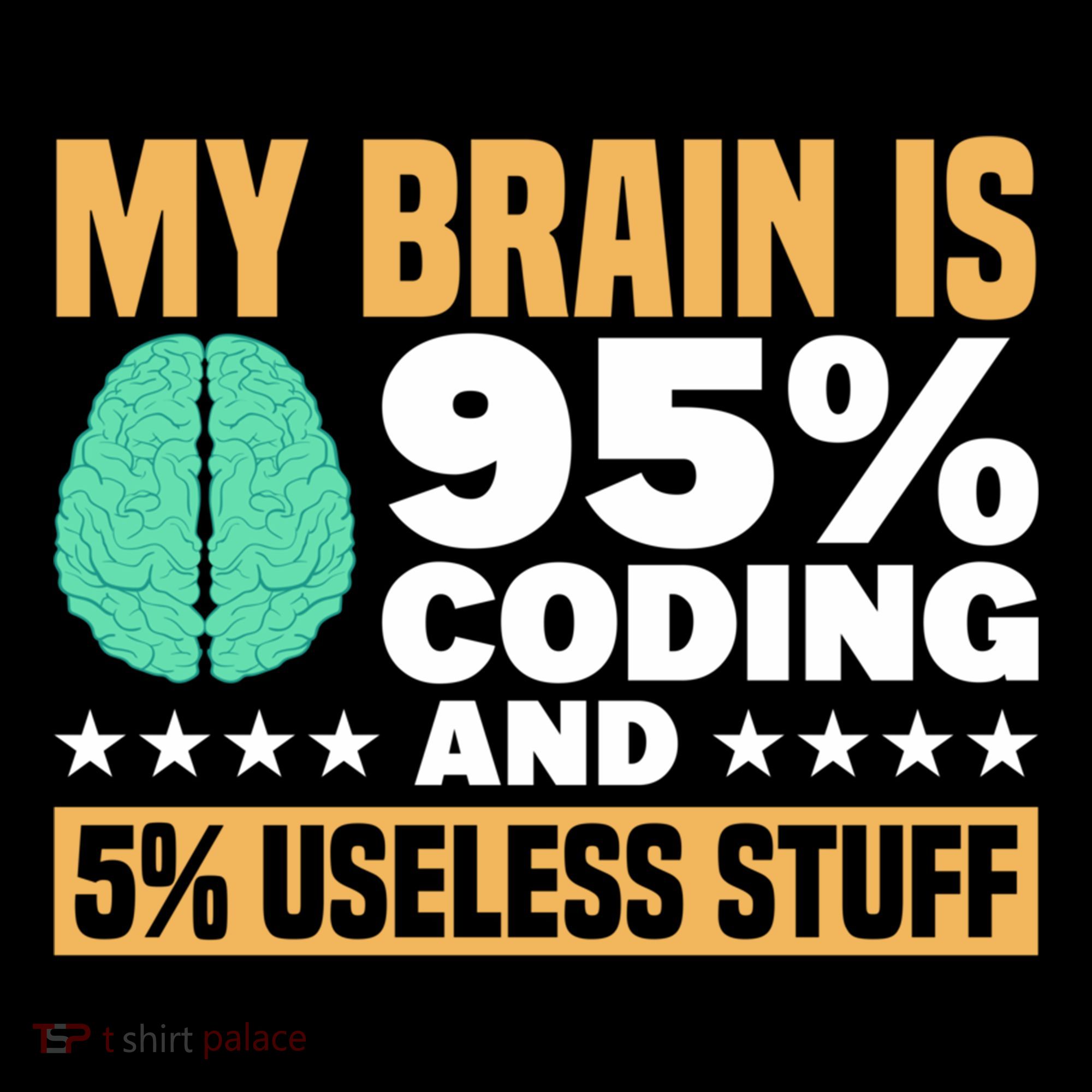 My Brain Is 95% Coding 5% Useless Stuff Great Gift Coffee Mug