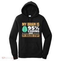 My Brain Is 95% Coding 5% Useless Stuff Great Gift Women's Hoodie thumb 0
