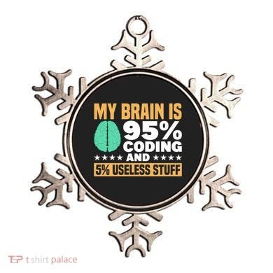 My Brain Is 95% Coding 5% Useless Stuff Great Gift Ornament
