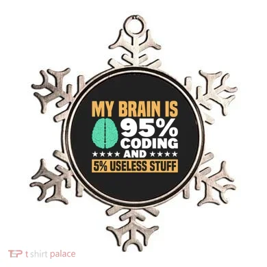 My Brain Is 95% Coding 5% Useless Stuff Great Gift Ornament