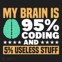 My Brain Is 95% Coding 5% Useless Stuff Great Gift Hat thumb 2