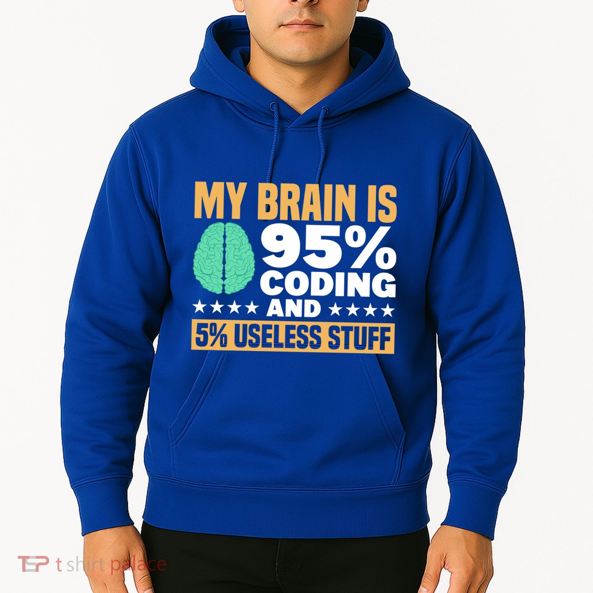 My Brain Is 95% Coding 5% Useless Stuff Great Gift Hoodie