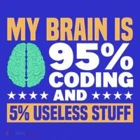 My Brain Is 95% Coding 5% Useless Stuff Great Gift Polo thumb 2