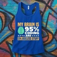 My Brain Is 95% Coding 5% Useless Stuff Great Gift Women's Tank Top thumb 3