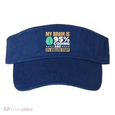 My Brain Is 95% Coding 5% Useless Stuff Great Gift Visor