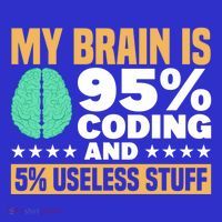 My Brain Is 95% Coding 5% Useless Stuff Great Gift Women's Long Sleeve Shirt thumb 2