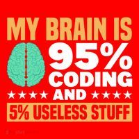 My Brain Is 95% Coding 5% Useless Stuff Great Gift Santa Hat thumb 1