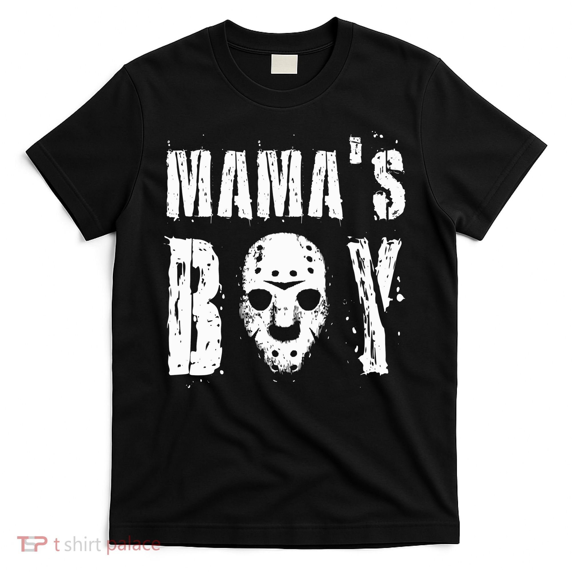 Mama's Boy Jason Hockey Mask Halloween Horror Movie Face T-Shirt