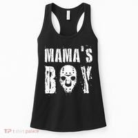 Mama's Boy Jason Hockey Mask Halloween Horror Movie Face Women's Tank Top thumb 0