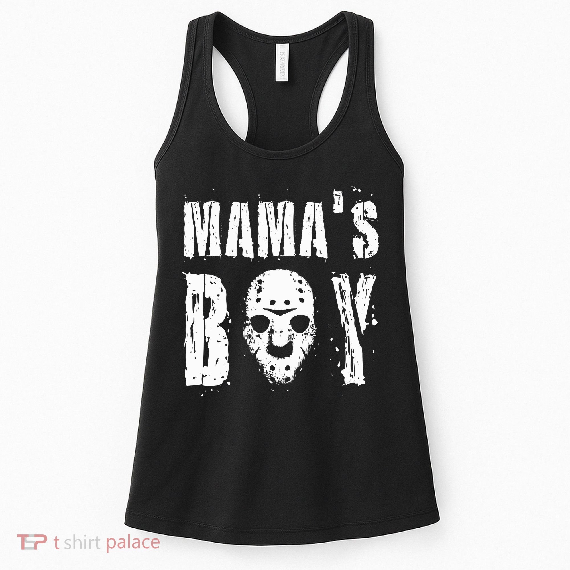 Mama's Boy Jason Hockey Mask Halloween Horror Movie Face Women's Tank Top