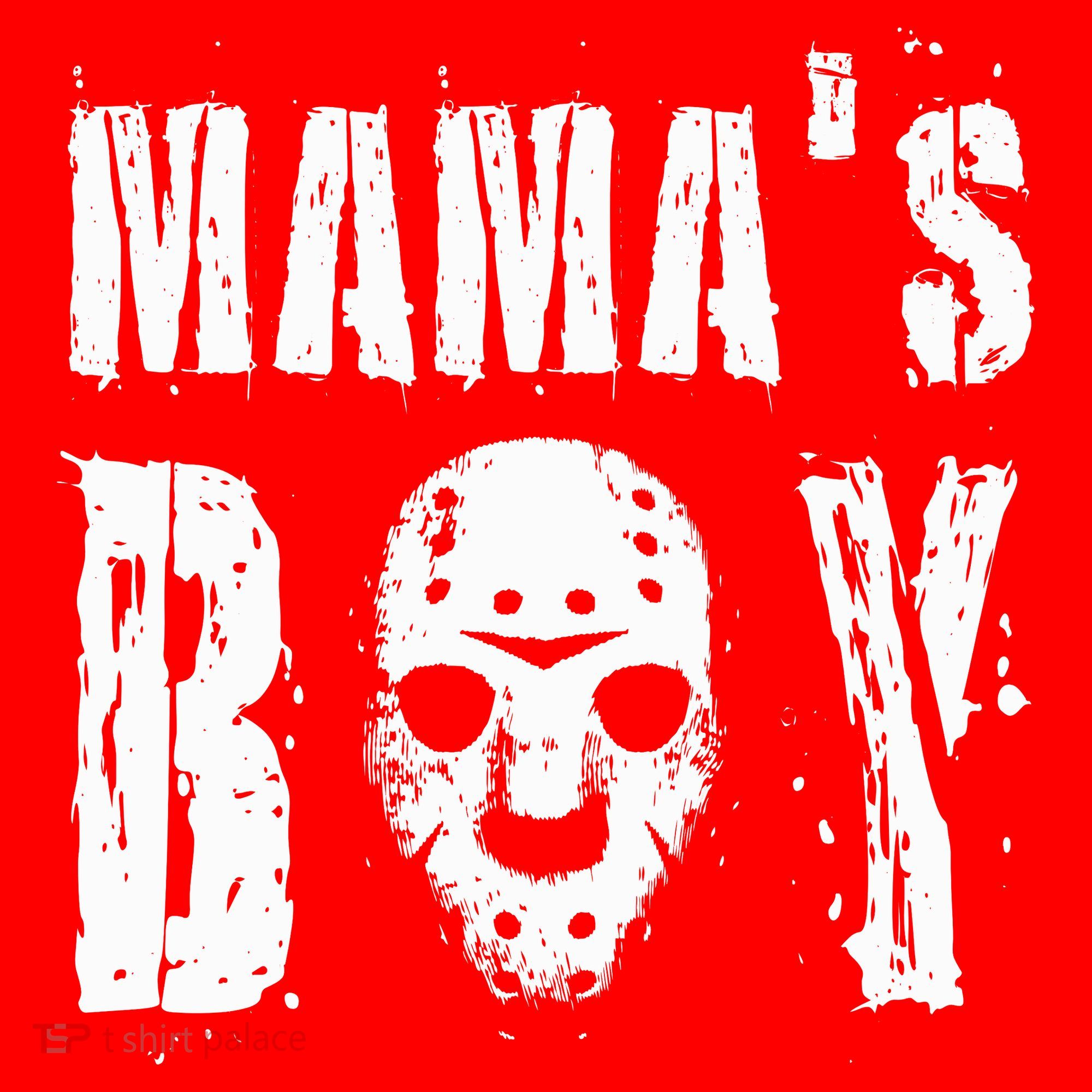 Mama's Boy Jason Hockey Mask Halloween Horror Movie Face Santa Hat