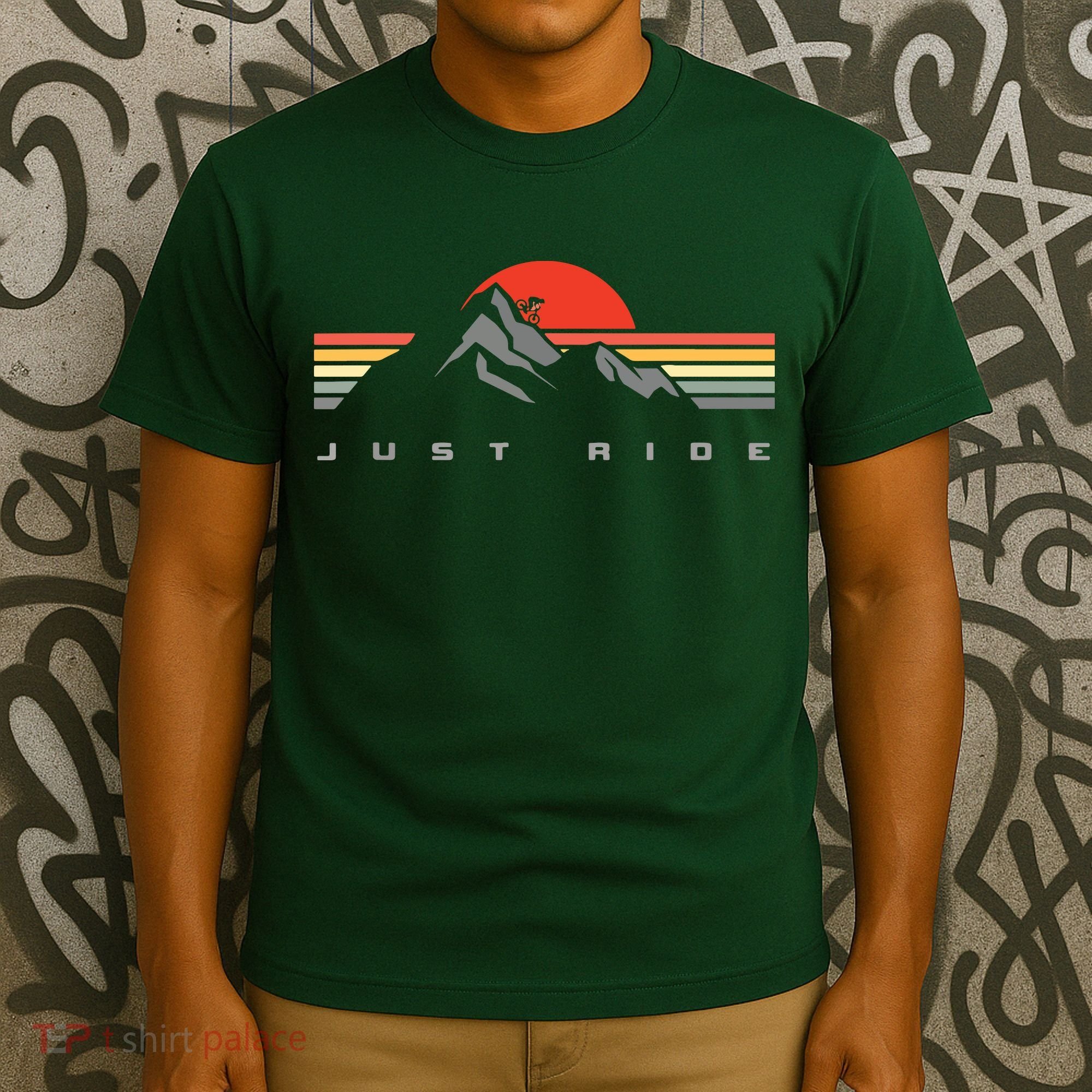 Mountain Bike Just Ride Downhill MTB Vintage Mountain Biker T-Shirt