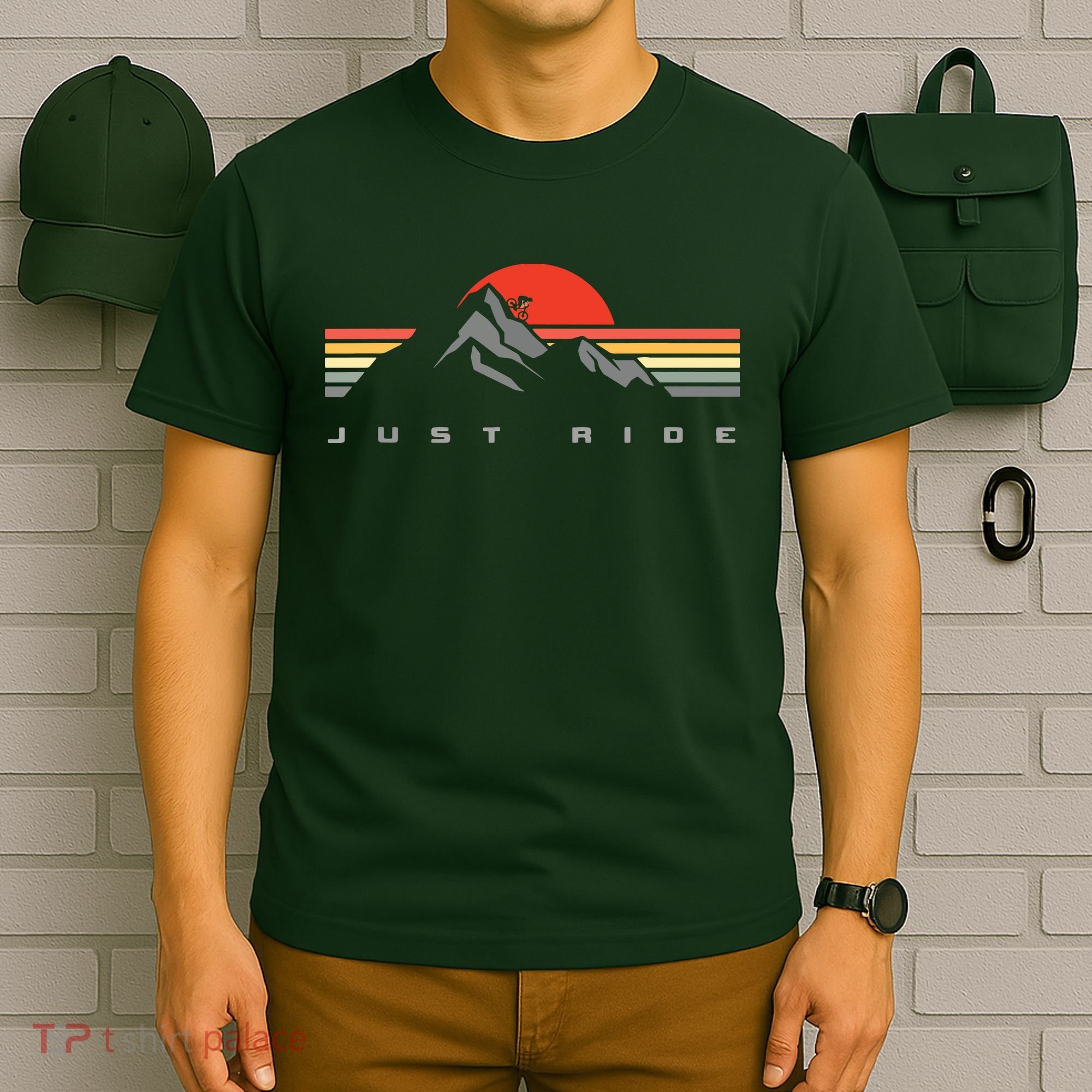 Mountain Bike Just Ride Downhill MTB Vintage Mountain Biker T-Shirt
