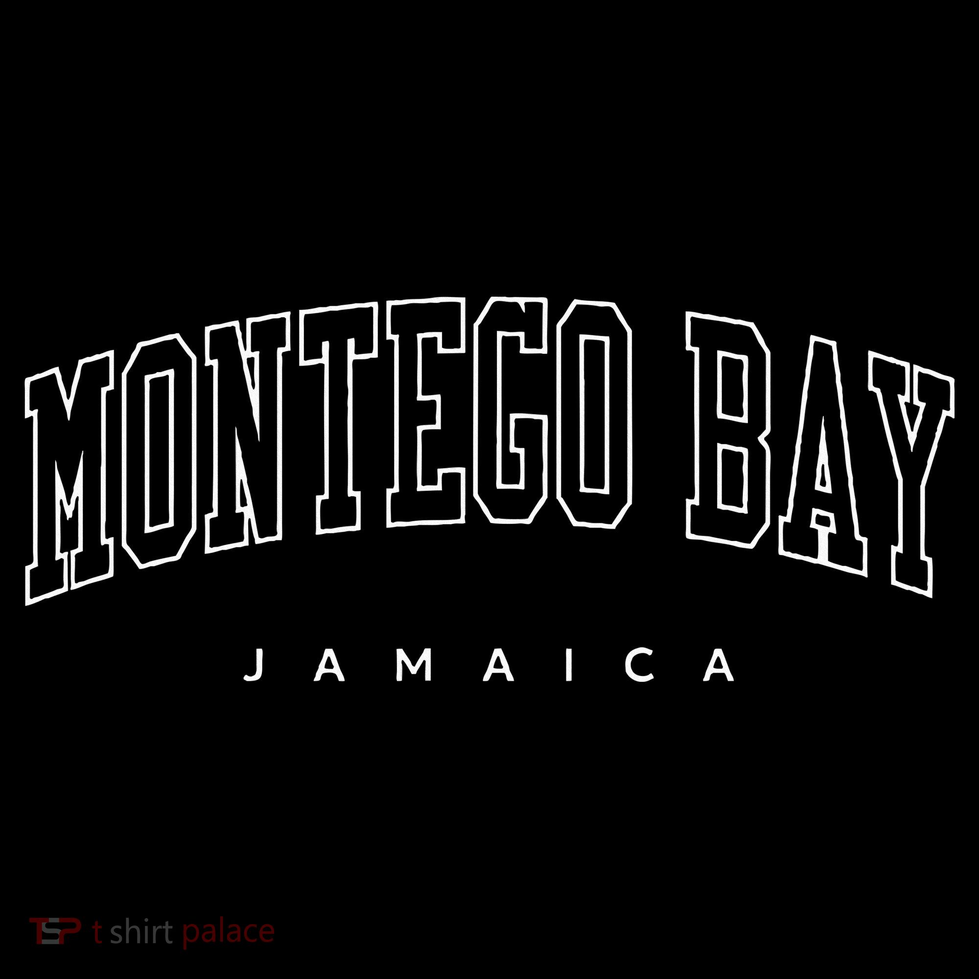 Montego Bay Jamaica Trendy Varsity Athletic Style Women's Hoodie