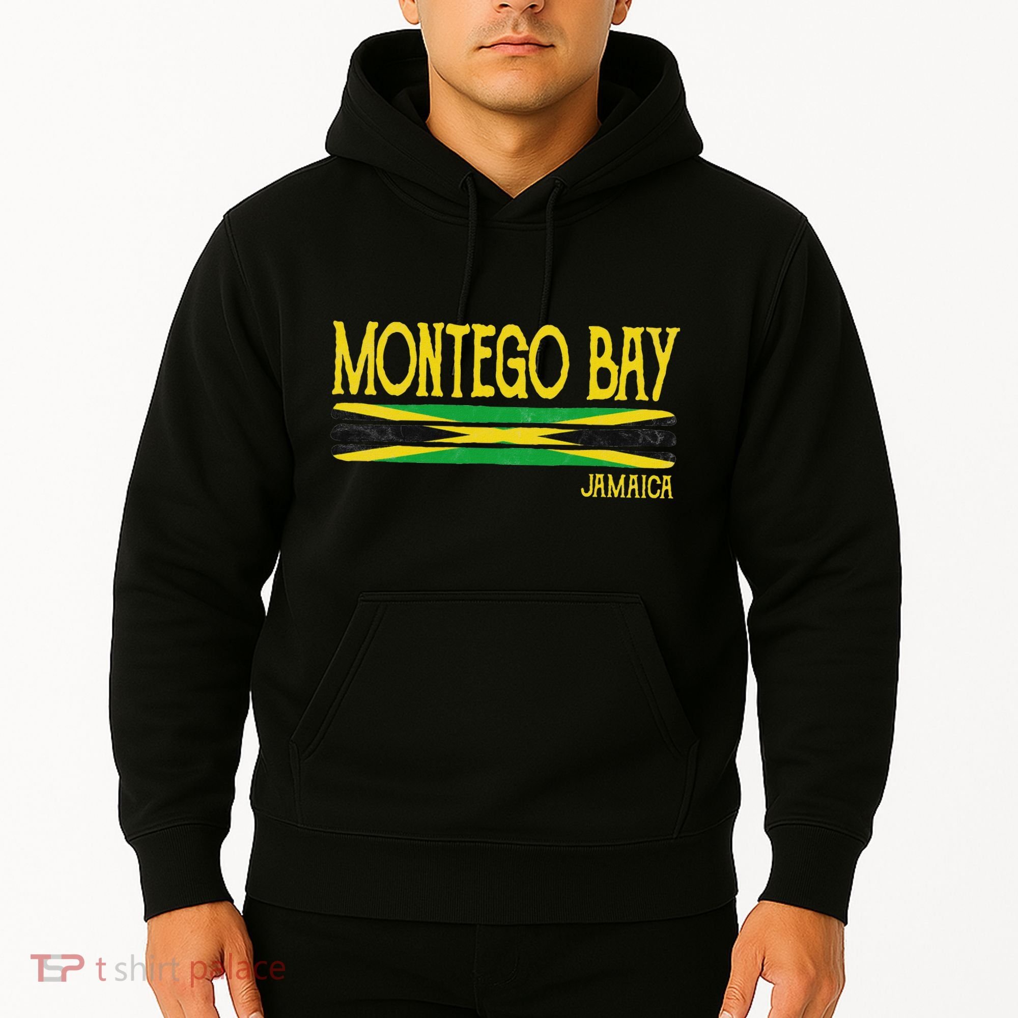 Montego Bay Jamaica Jamaican Flag Gift Souvenir Hoodie