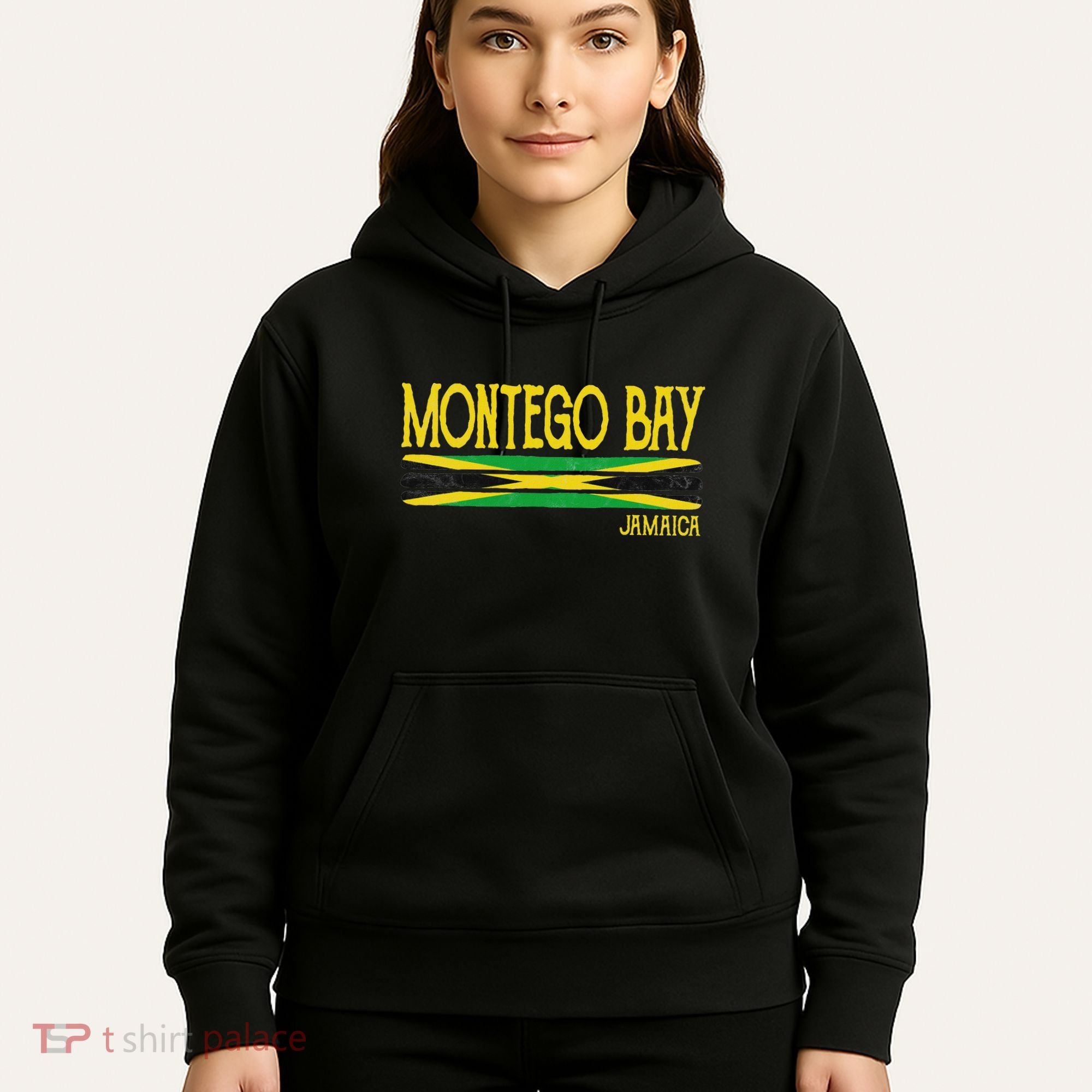 Montego Bay Jamaica Jamaican Flag Gift Souvenir Hoodie