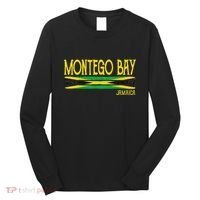 Montego Bay Jamaica Jamaican Flag Gift Souvenir Long Sleeve Shirt thumb 0