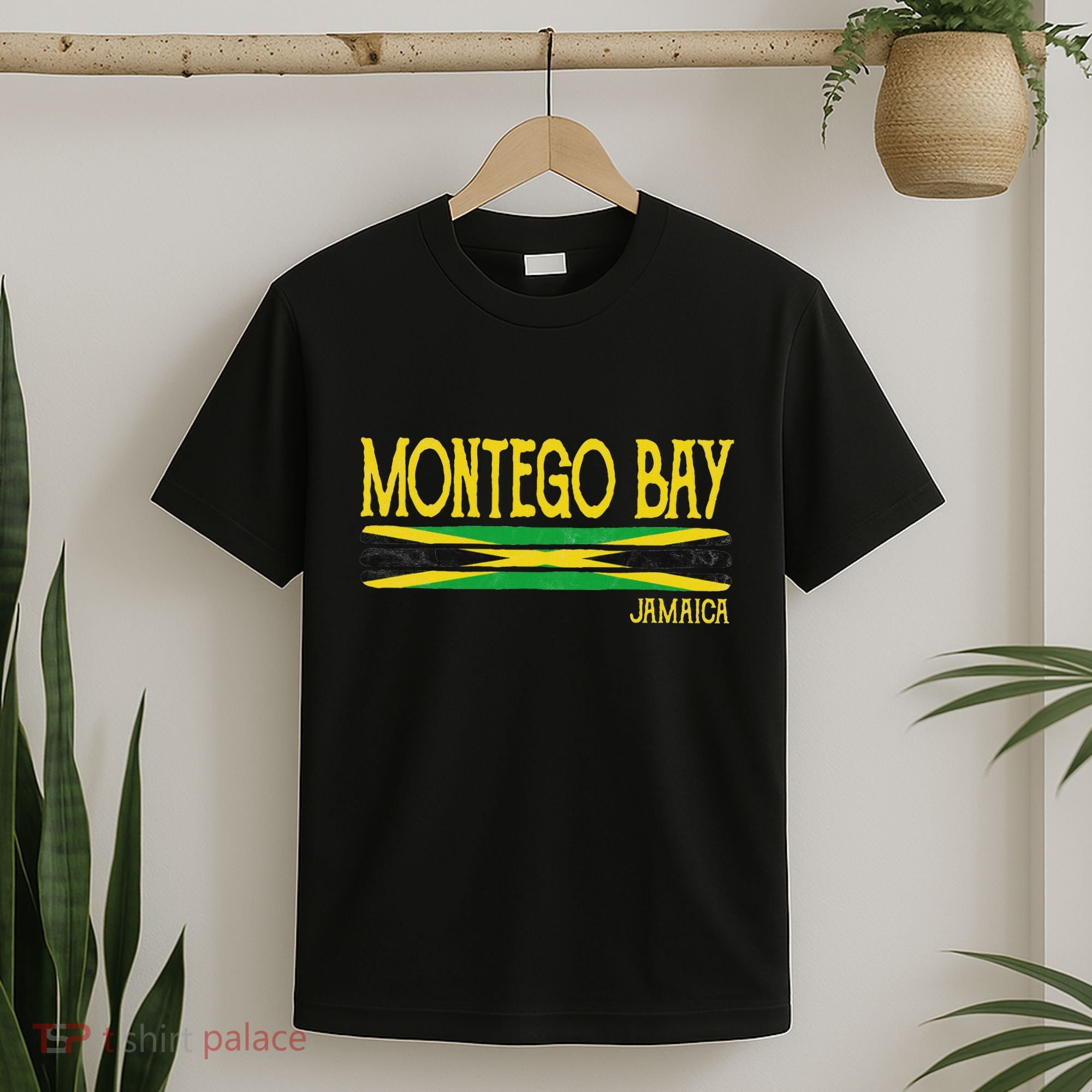 Montego Bay Jamaica Jamaican Flag Gift Souvenir T-Shirt