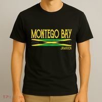 Montego Bay Jamaica Jamaican Flag Gift Souvenir T-Shirt thumb 3