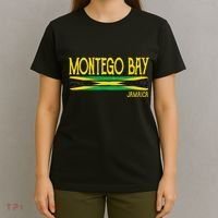 Montego Bay Jamaica Jamaican Flag Gift Souvenir T-Shirt thumb 4