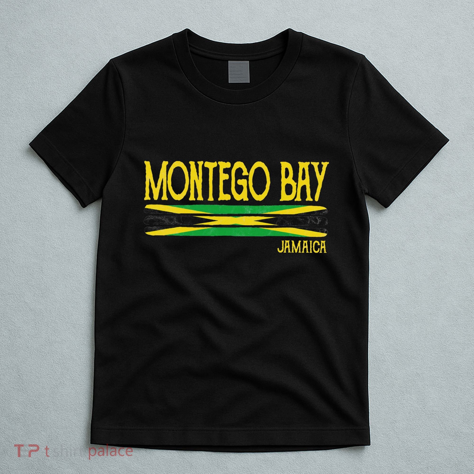 Montego Bay Jamaica Jamaican Flag Gift Souvenir T-Shirt