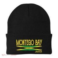 Montego Bay Jamaica Jamaican Flag Gift Souvenir Beanie thumb 0