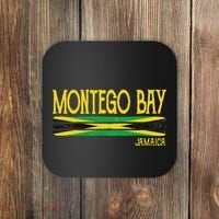 Montego Bay Jamaica Jamaican Flag Gift Souvenir Coaster thumb 0