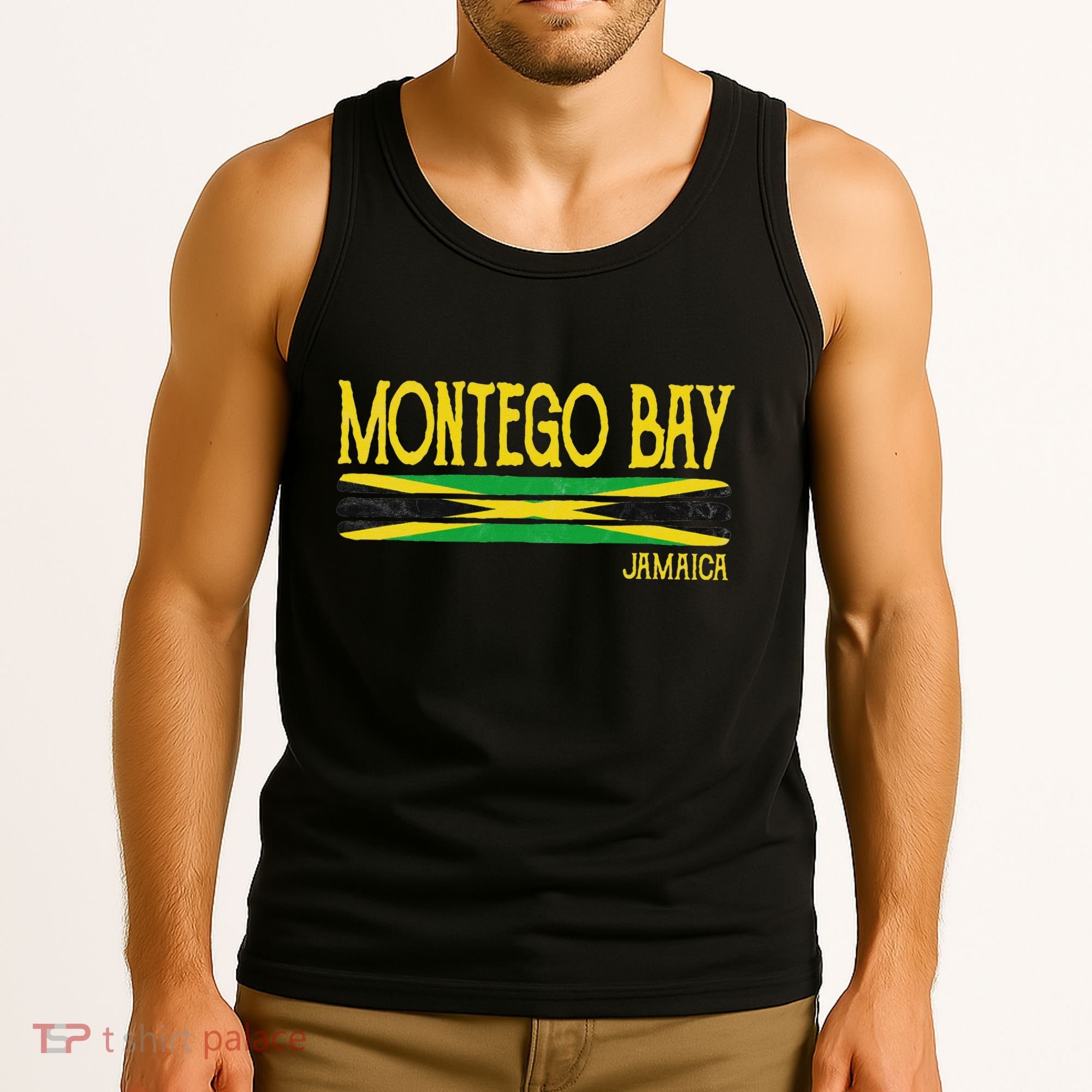 Montego Bay Jamaica Jamaican Flag Gift Souvenir Tank Top