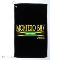 Montego Bay Jamaica Jamaican Flag Gift Souvenir Golf Towel thumb 0