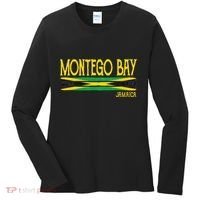 Montego Bay Jamaica Jamaican Flag Gift Souvenir Women's Long Sleeve Shirt thumb 0