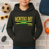 Montego Bay Jamaica Jamaican Flag Gift Souvenir Kids Hoodie thumb 2