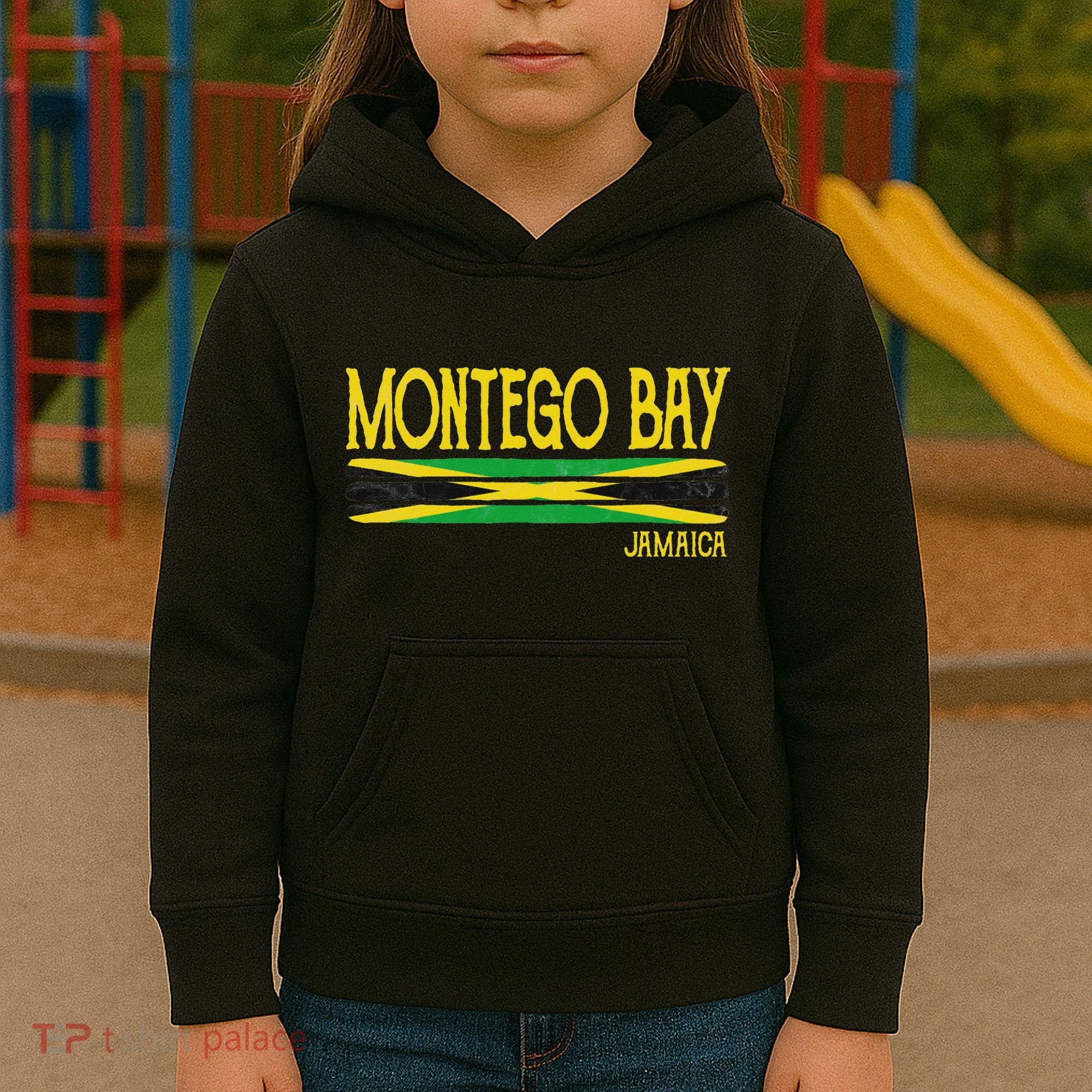 Montego Bay Jamaica Jamaican Flag Gift Souvenir Kids Hoodie