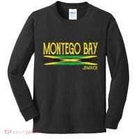 Montego Bay Jamaica Jamaican Flag Gift Souvenir Kids Long Sleeve Shirt thumb 0