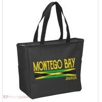 Montego Bay Jamaica Jamaican Flag Gift Souvenir Tote Bag thumb 2