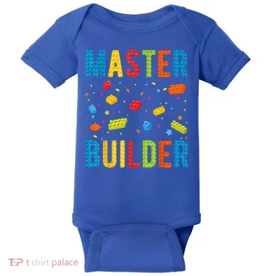 Master Builder Building Blocks Brick Builder Baby Bodysuit