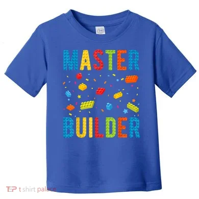 Master Builder Building Blocks Brick Builder Toddler T-Shirt