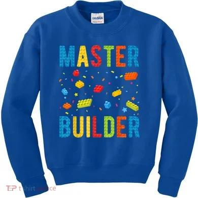 Master Builder Building Blocks Brick Builder Kids Sweatshirt