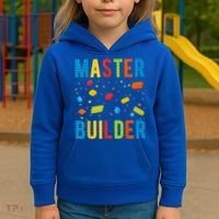 Master Builder Building Blocks Brick Builder Kids Hoodie thumb 3