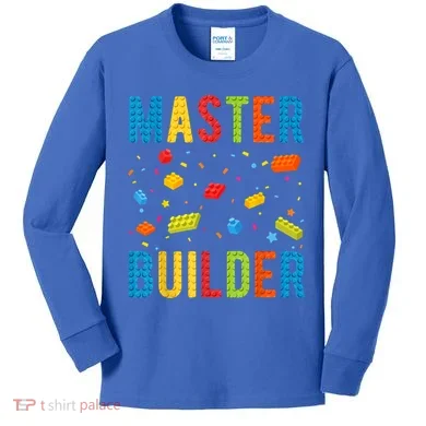 Master Builder Building Blocks Brick Builder Kids Long Sleeve Shirt