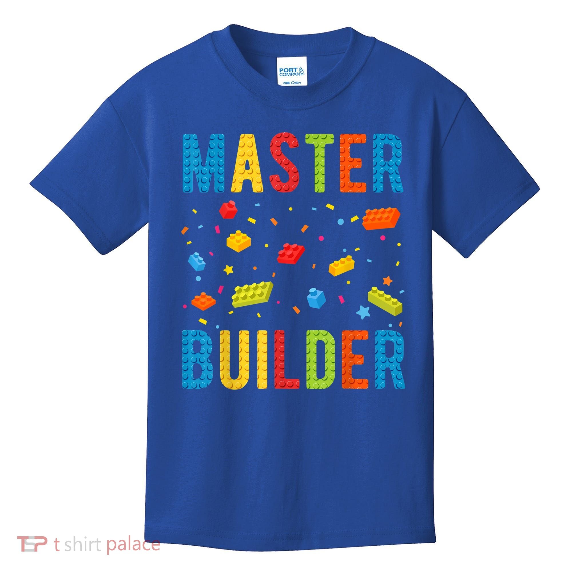 Master Builder Building Blocks Brick Builder Kids T-Shirt