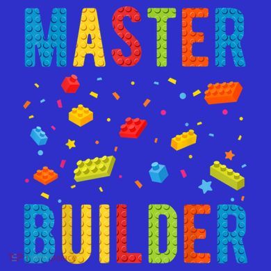 Master Builder Building Blocks Brick Builder Kids T-Shirt